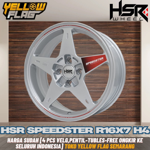 HSR Wheel Speedster Ring 16 Jazz Agya Brio Yaris 7" Lebar 16 Velg Mobil Ring 16