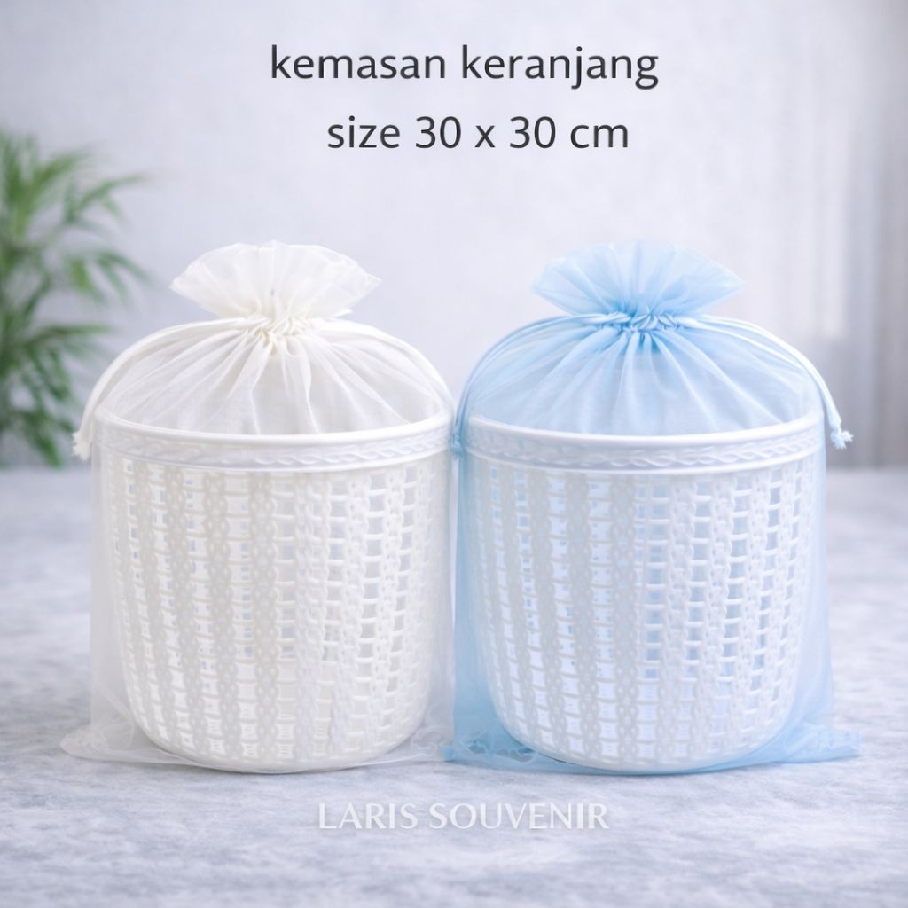 Kantong Tile kemasan Keranjang Buah 30x30 cm | Kemasan Souvenir Keranjang | Tile Serut