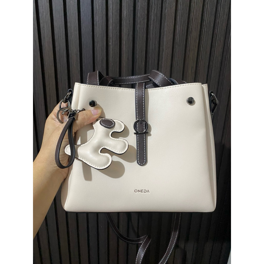 Tas Oneda Ruby beige tas jinjing bahu selempang wanita