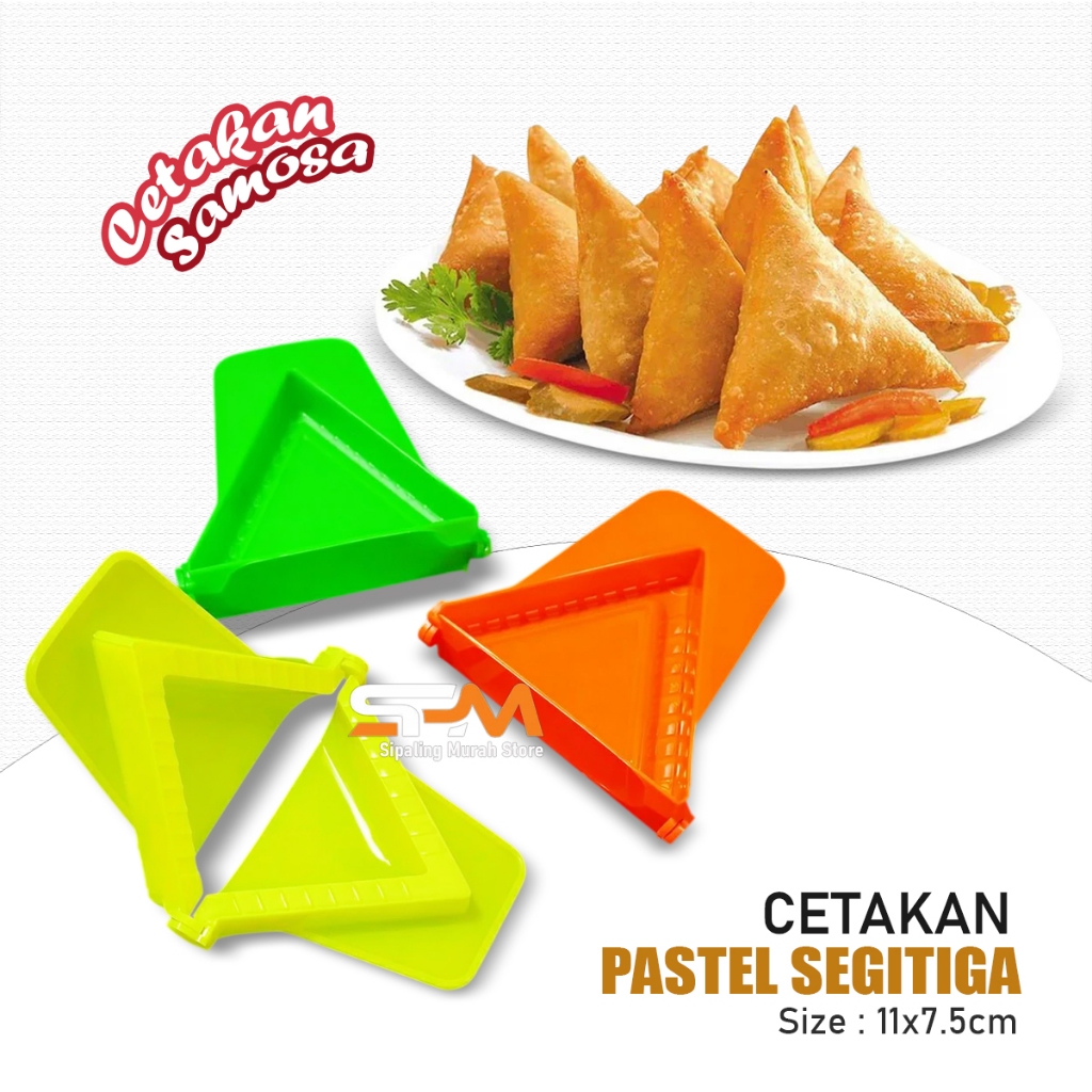 Cetakan Pastel Segitiga Plastik Cetakan Ravioli Samosa Pangsit Dumpling