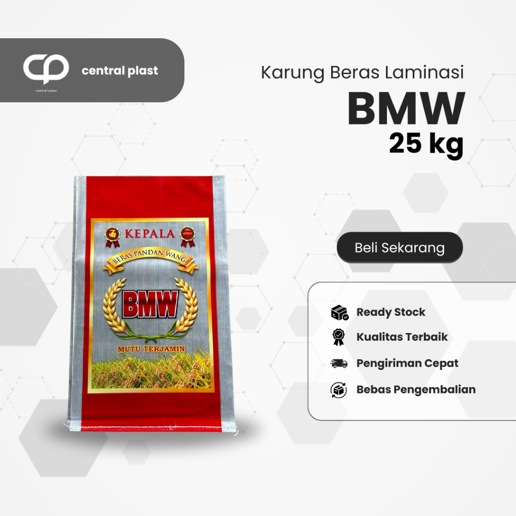 Karung Beras Laminasi 25 kg Cap BMW