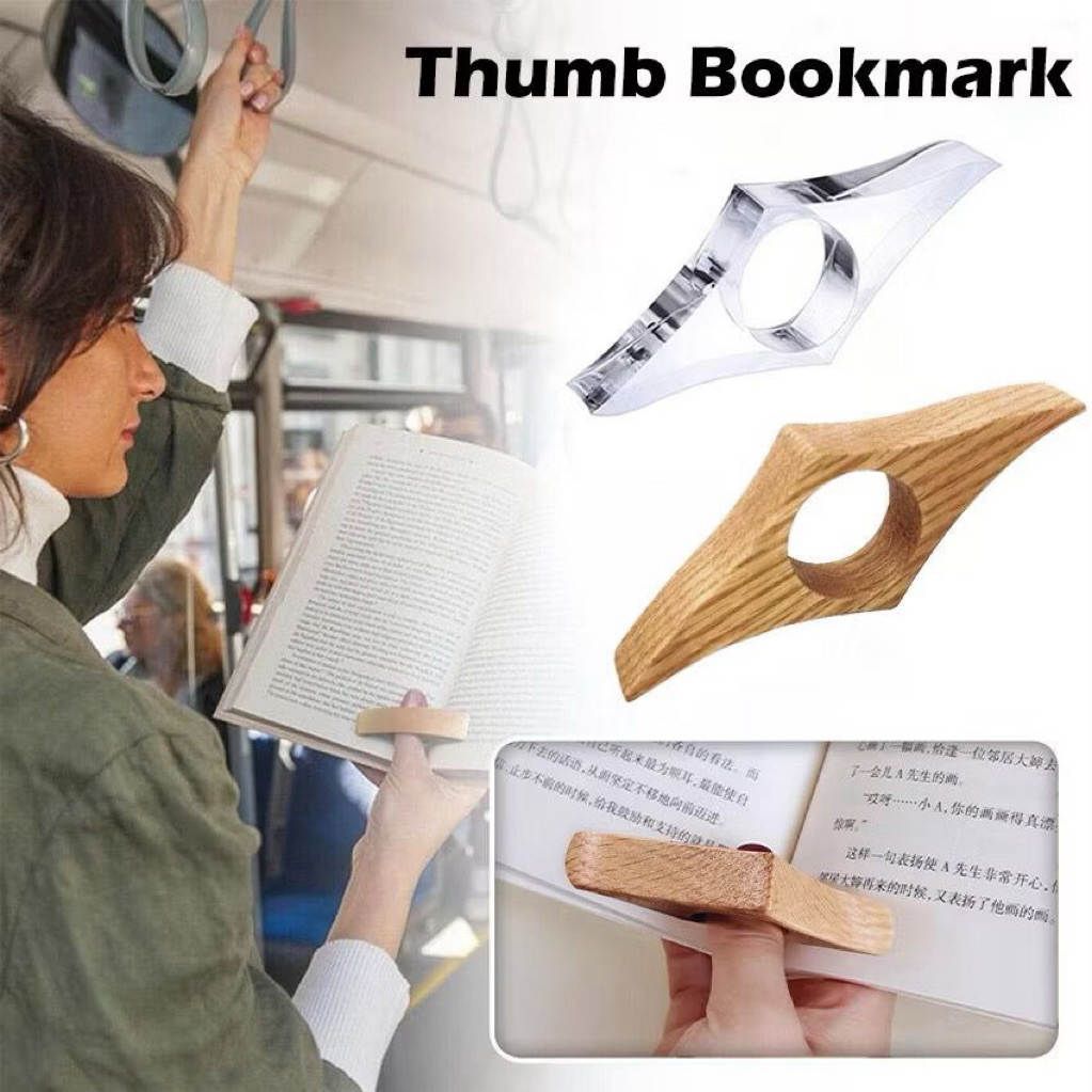 Book page holder acrylic thumb penyangga halaman buku