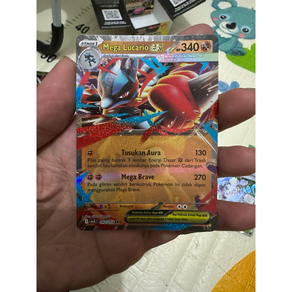 Kartu pokemon TCG indonesia - Mega Lucario ex RR | Kartu pokemon original