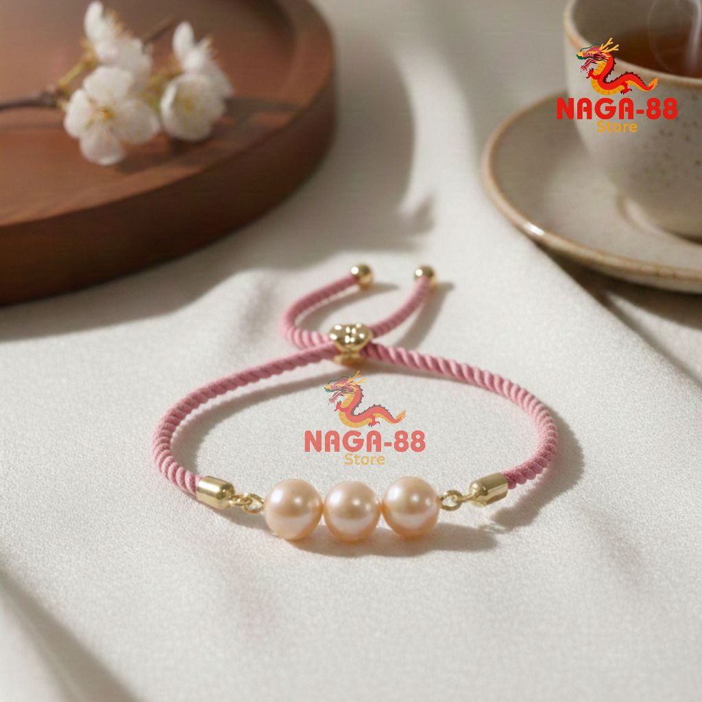 Gelang Mutiara Lombok - Gelang Mutiara Air Tawar Premium - Gelang Serut Mutiara Lombok