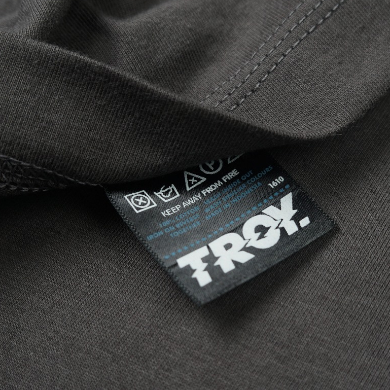 Troy Company Neck Strip Tshirt Dark Grey Orbis Tela - Kaos Lengan Pendek Kaos Abu Gelap KST 3050-3A1W1B