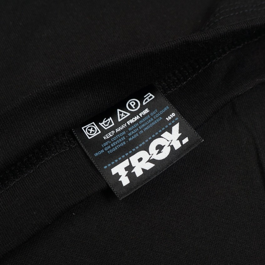 Troy Company Neck Strip Tshirt Black Evanesco Scriptum - Kaos Lengan Pendek Kaos Hitam KST 3059-3A1W1B