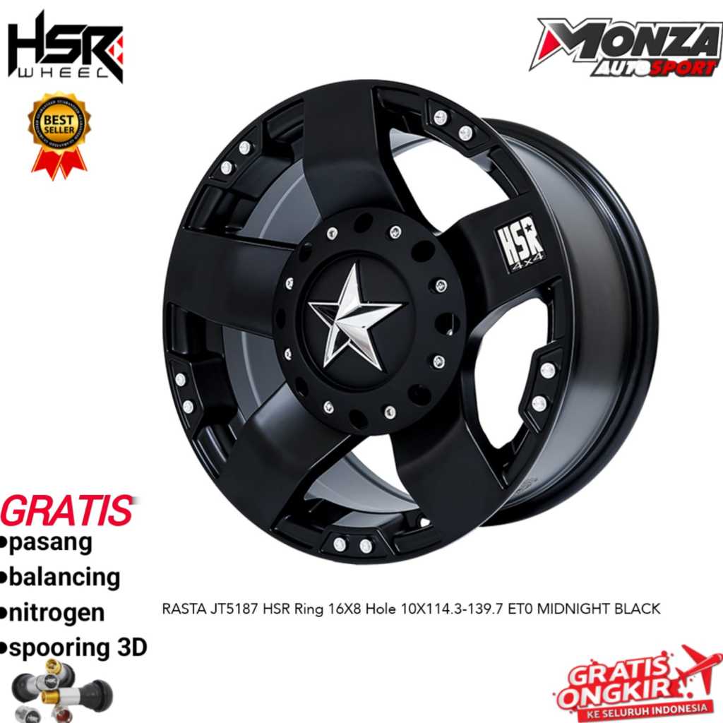 Velg offroad ring 16 untuk mobil Terios Rush Taruna Jimny Katana Feroza Escudo Dll Hsr Rasta