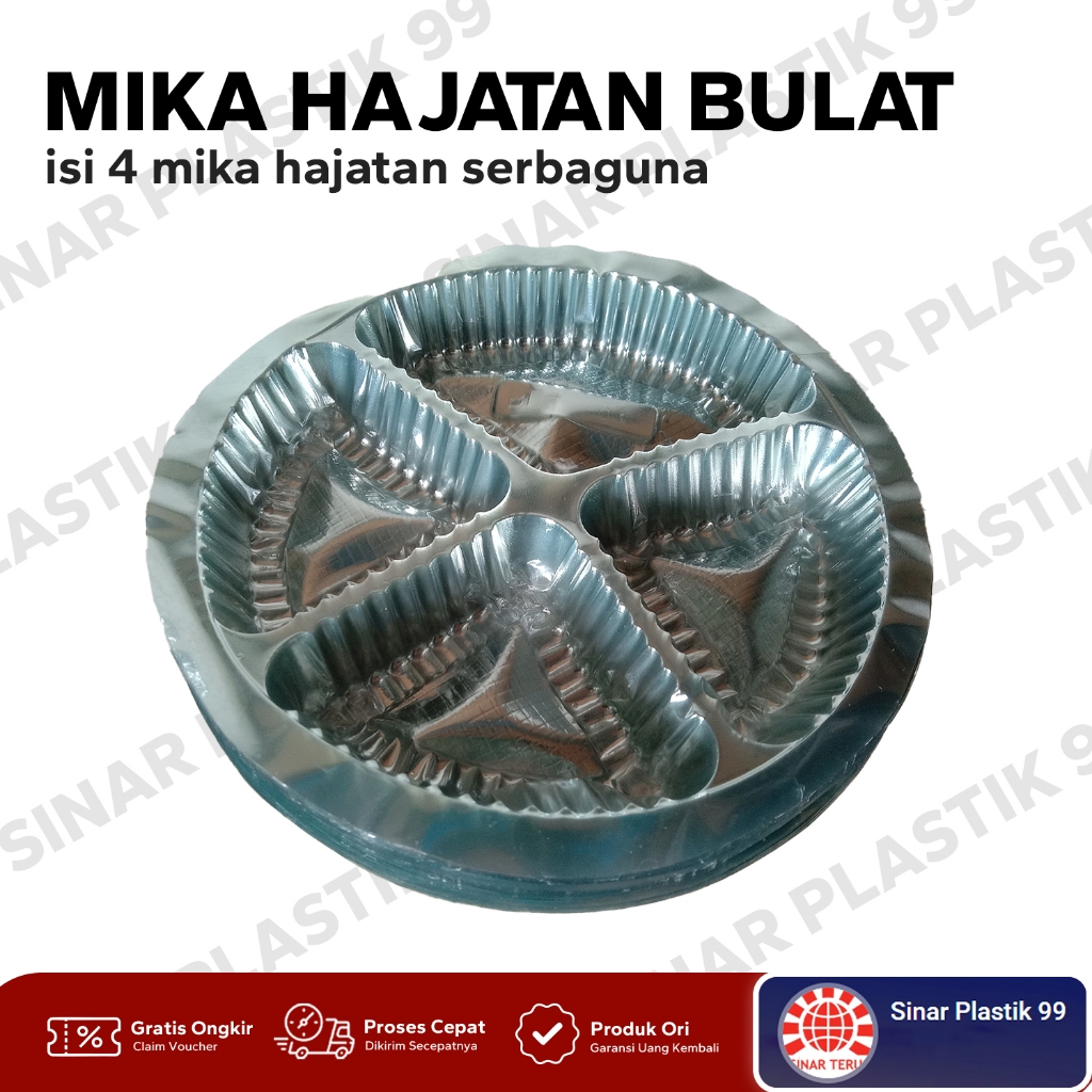 [100 Pcs] Samir Hajatan- Samir Plastik Bulat Sekat 4