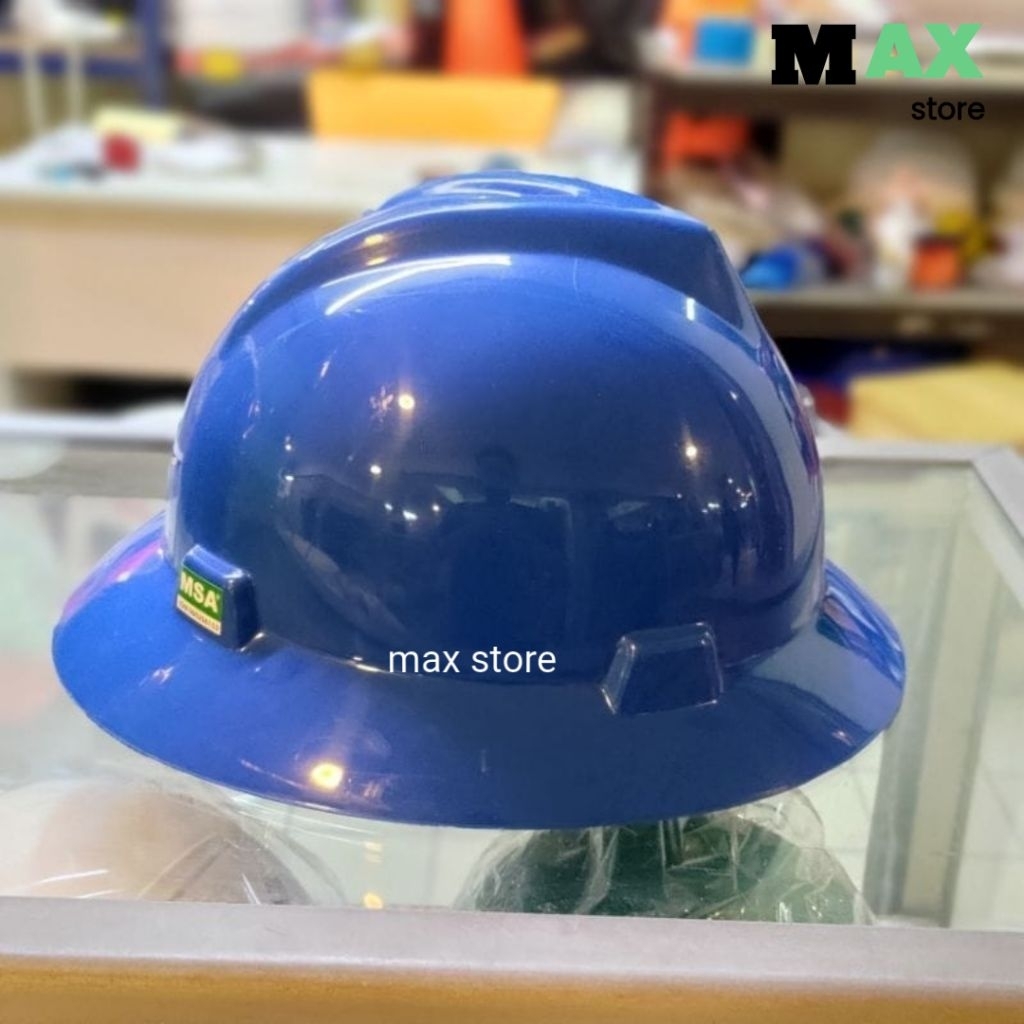 Helm Safety MSA Full Brim BIRU Fastrack Original - Helm Safety Proyek MSA Fullbrim Fast Track Merah 