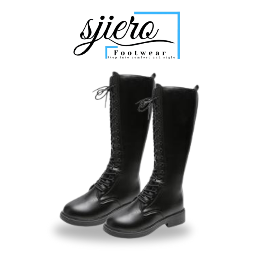 Sepatu Boots Wanita Sepatu Pesta Wanita Panjang Heels Sedang Fashion SK 270