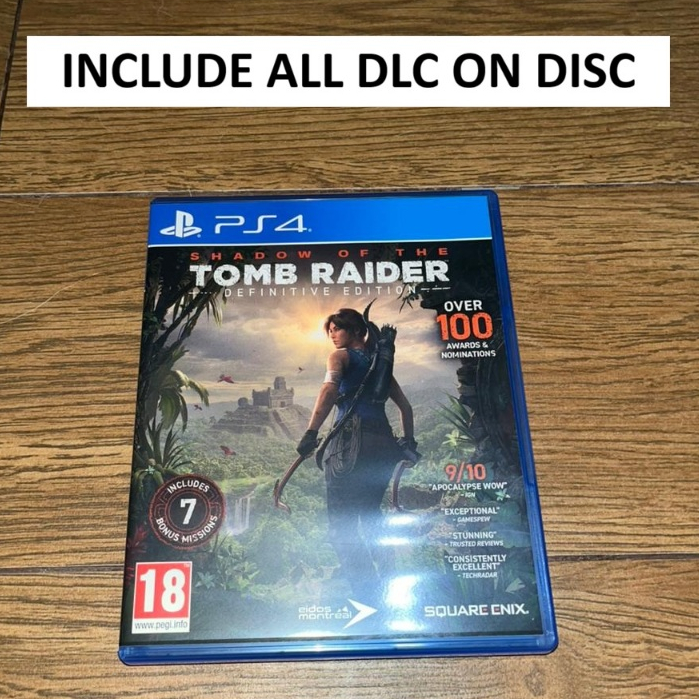 [PS4] Shadow Of The Tomb Raider Definitive Edition (Region 2 / English) BD Kaset PS 4 CD Games Plays