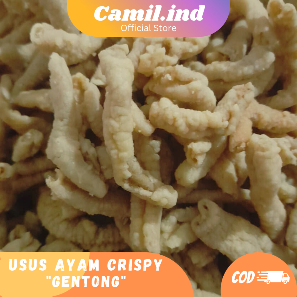 KERIPIK USUS AYAM cap GENTONG 250gr, 500 gram, 1kg