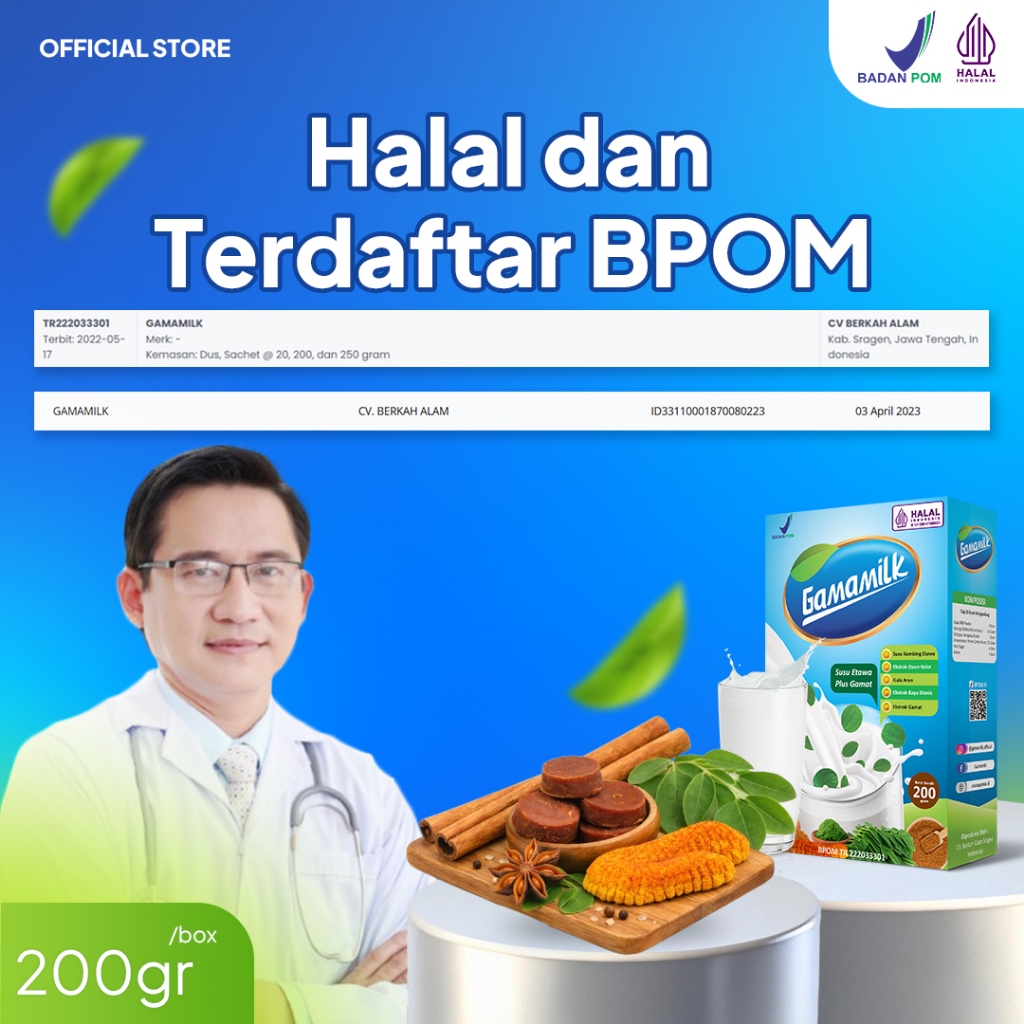Gamamilk Susu Etawa Plus Gamat – Halal & BPOM