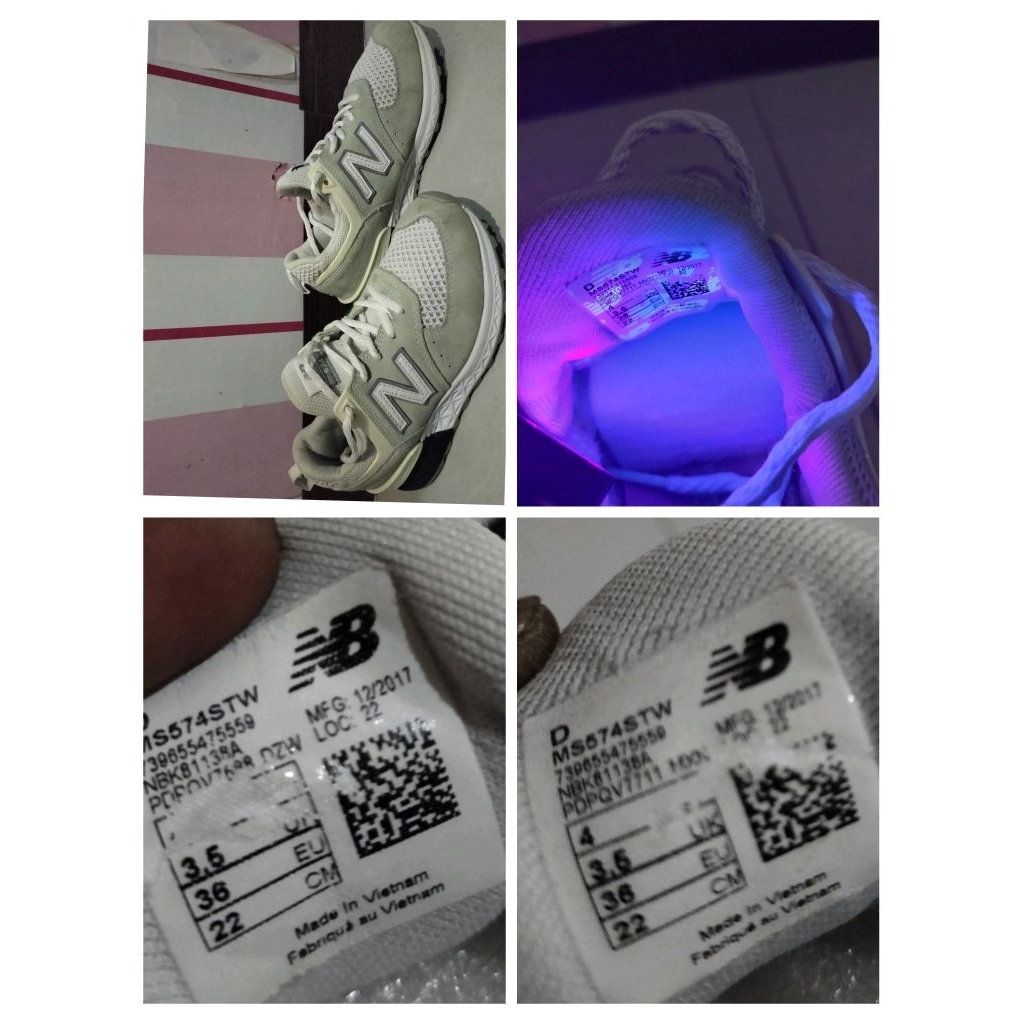 Sepatu Preloved Second Original NB 574 Size 36 Bukan NB 550 NB 530