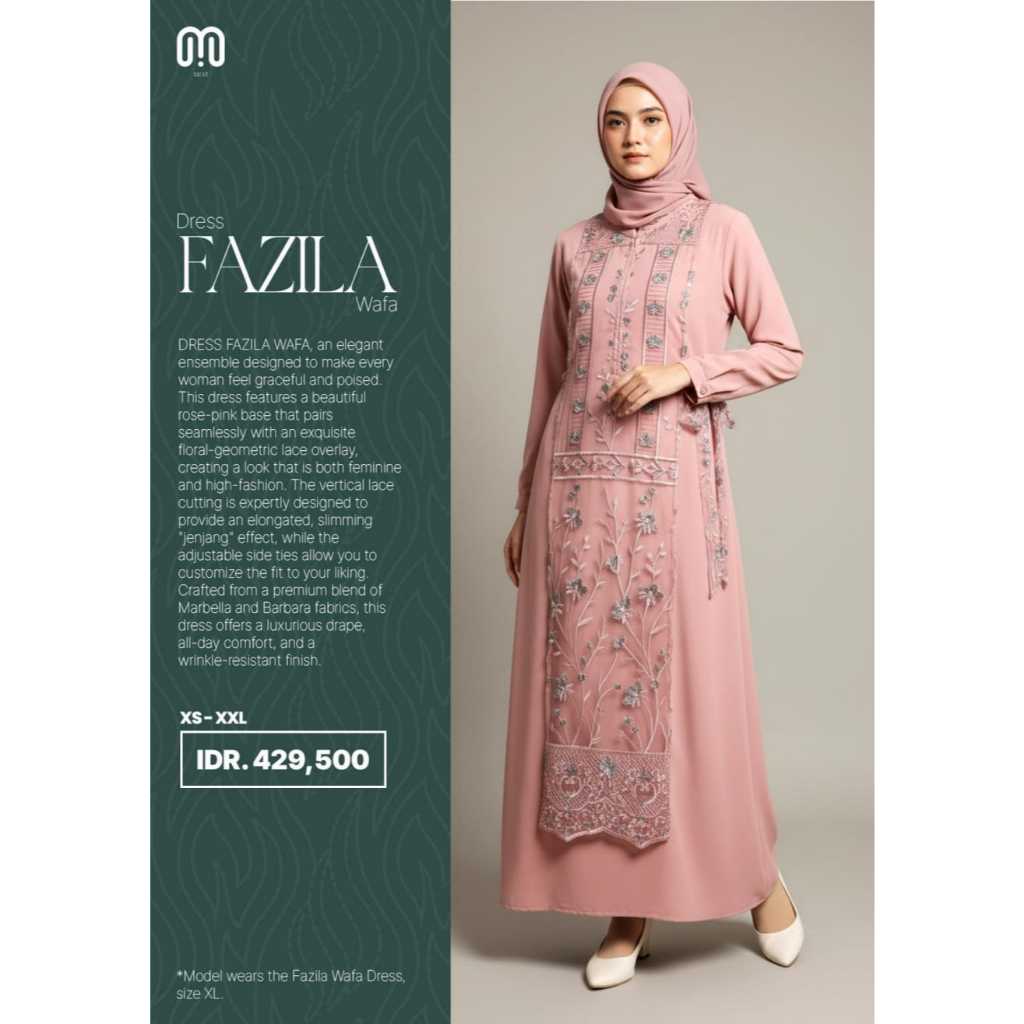 Dress Fazila Wafa | Dress Brukat | Dress Dewasa |Dress Wanita Rabbani | Dress Rabbani | Gamis Rabban