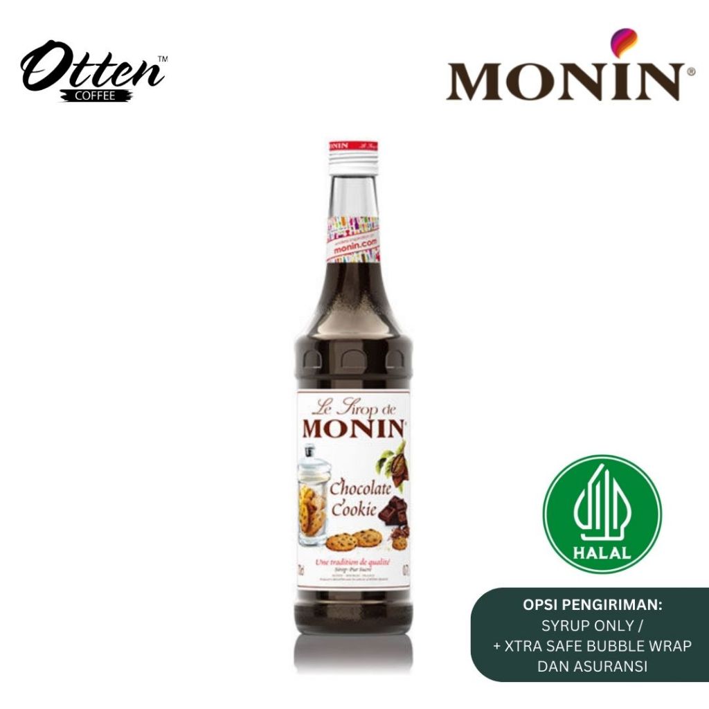 Monin - Syrup Choco Cookies (700 ML) - Sirup Minuman Rasa Kue Coklat cocok untuk Horeca