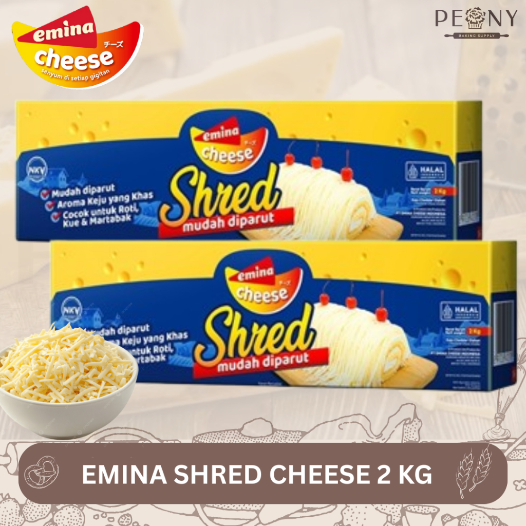 EMINA SHRED CHEESE 2 KG/KEJU MUDAH DIPARUT