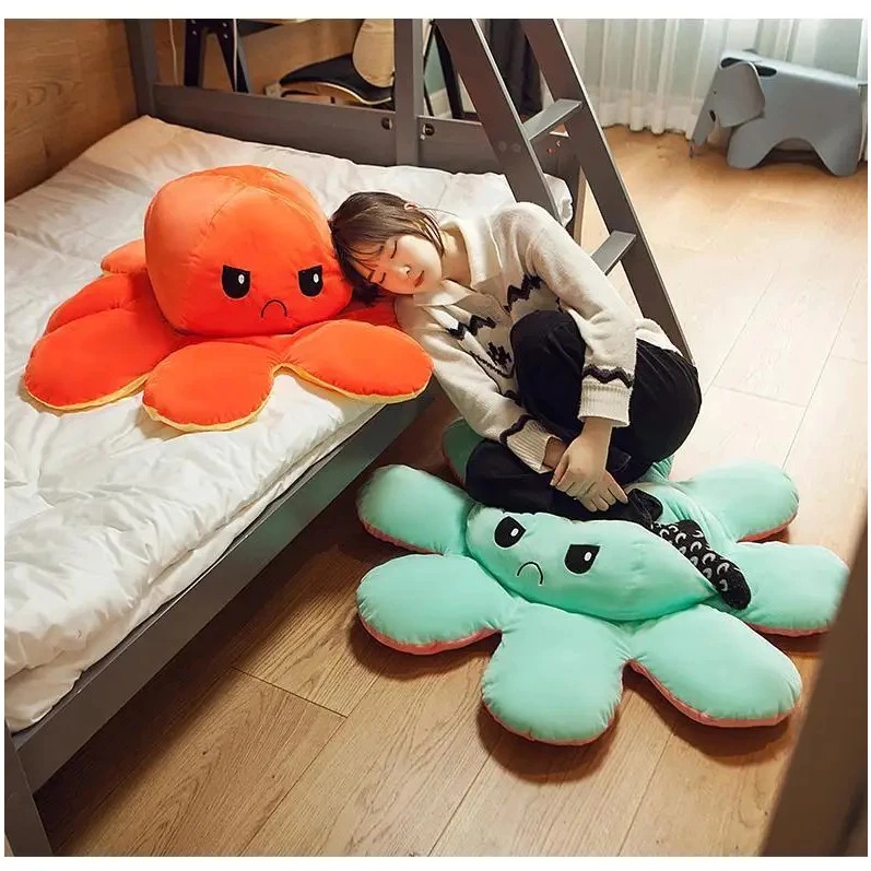 Boneka gurita jumbo bolak balik octopus doll ukuran 40 cm, mainan baru ukuran besar murah