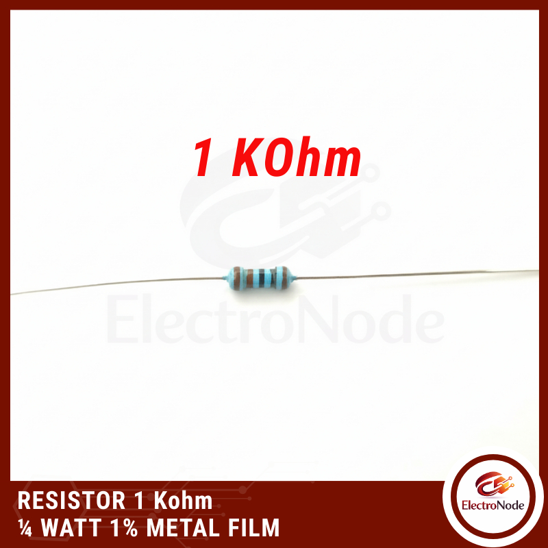 RESISTOR 1K Ohm 1/4 Watt 1% METAL FILM RESISTOR