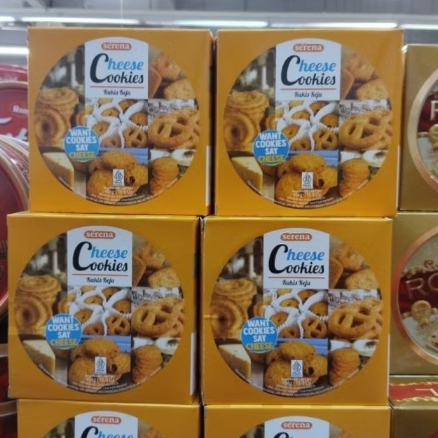 Serena Cheese Cookies Rasa Keju - Kue Kering Lezat & Nikmat untuk Camilan Sehari-hari - 450gr - Sura