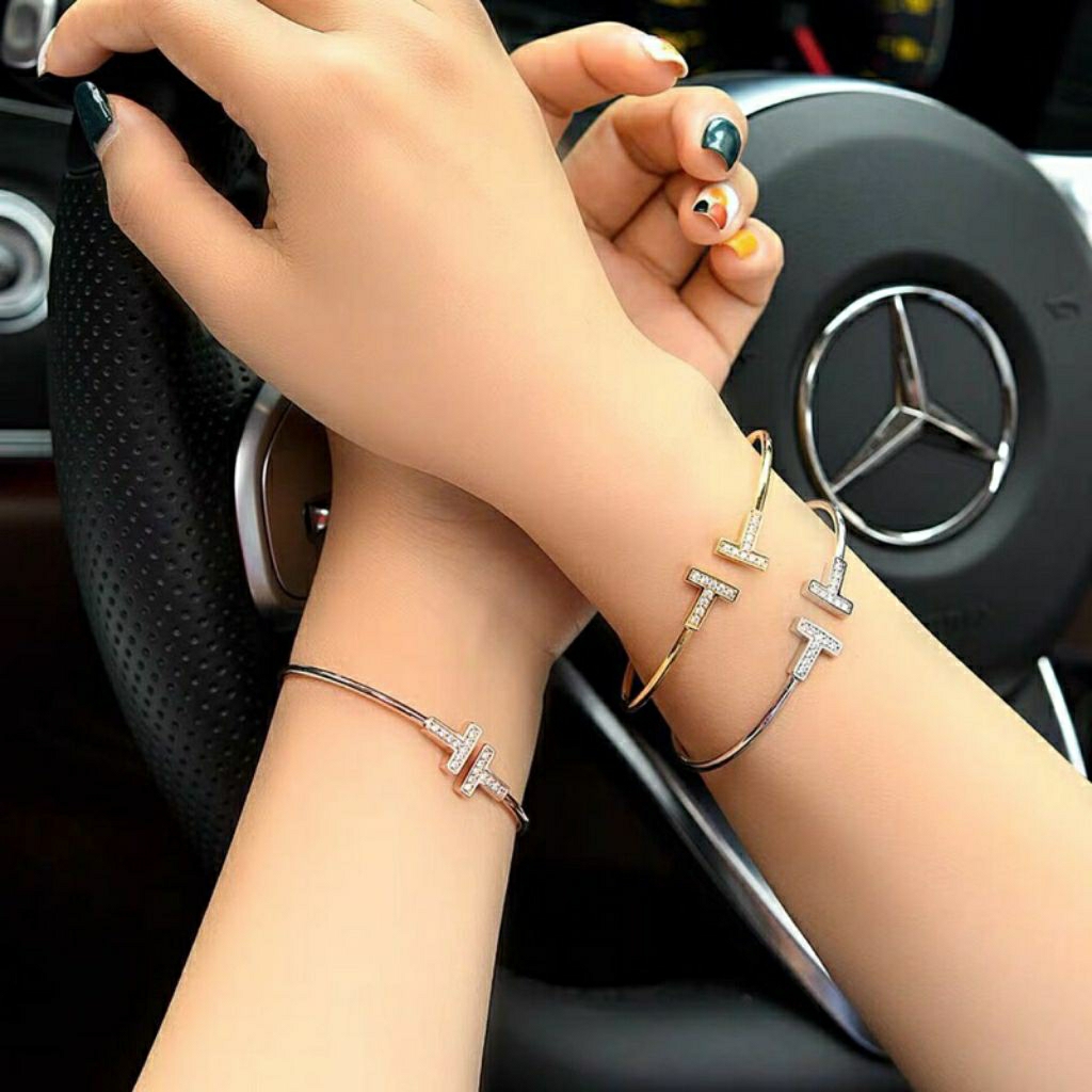 Gelang Wanita T Bangle Gelang Silver Perak Wanita Gelang Emas Wanita Gelang Rosegold Wanita