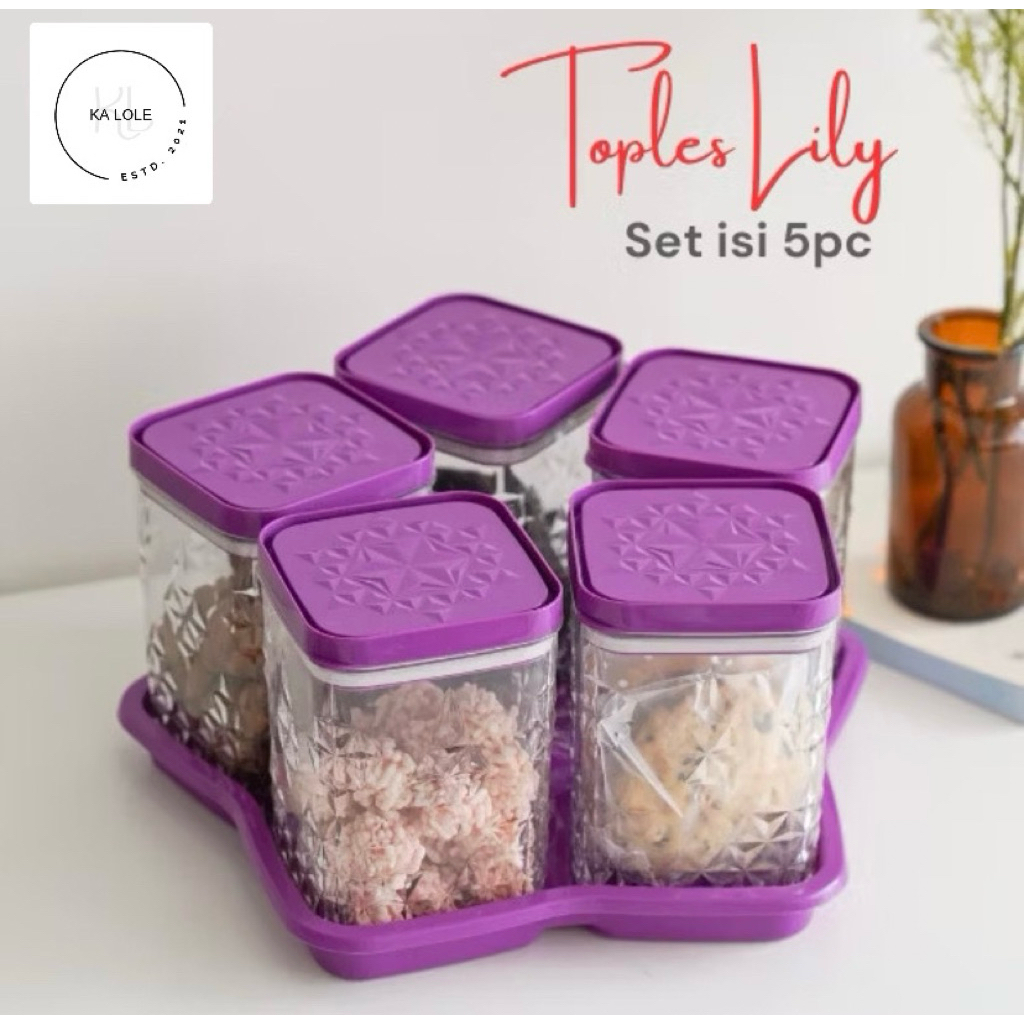 Calista Toples LILY 5 Daun | Satu Set Toples Lebaran