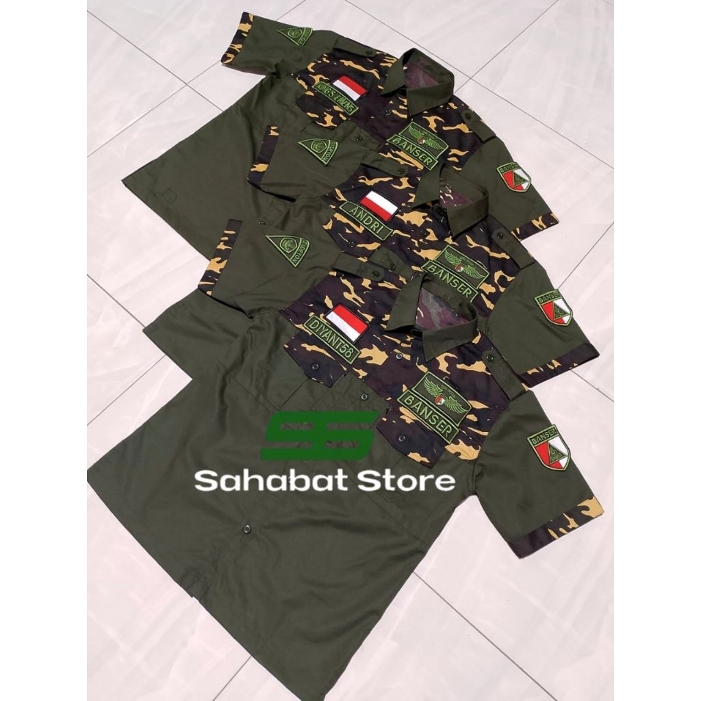 BAJU HEM TACTICAL BANSER + BONUS NAMA