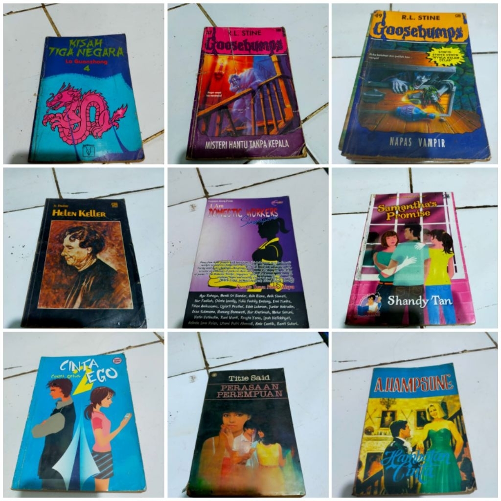 Novel Cinta ego / A.hampsone hambatan cinta / R.L Stine Goosebumps misteri hantu tanpa kepala. Napas