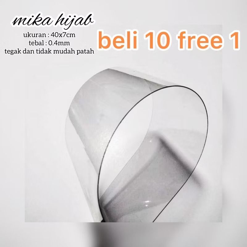 Mika hijab Plastik Tebal / Mika Ciput / Mika Jilbab Segiempat / Mika Wedding