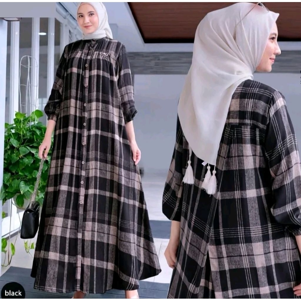 Gauri Dress Rayon Diamond Premium Ori,Dress Kekinian Viral Terbaru