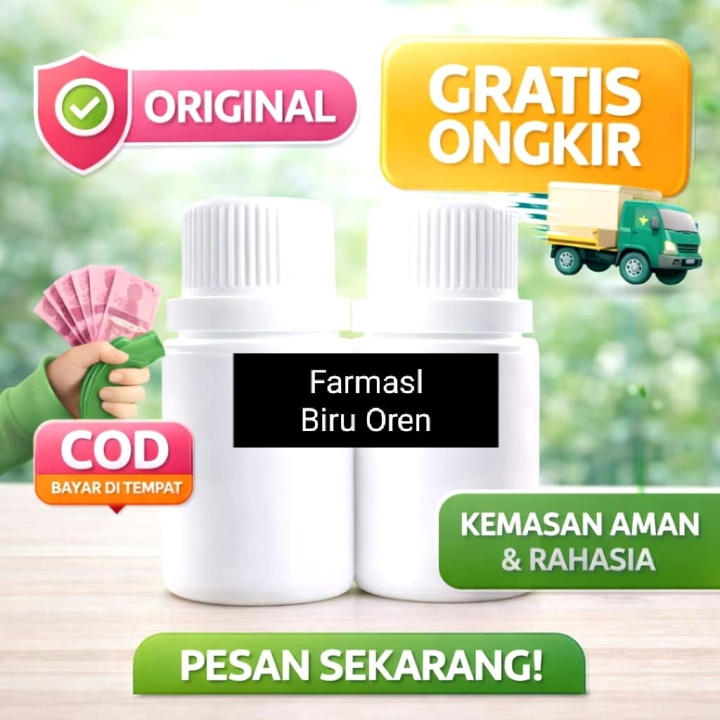 Botol Putih HDPE 60ML Biru Oyen