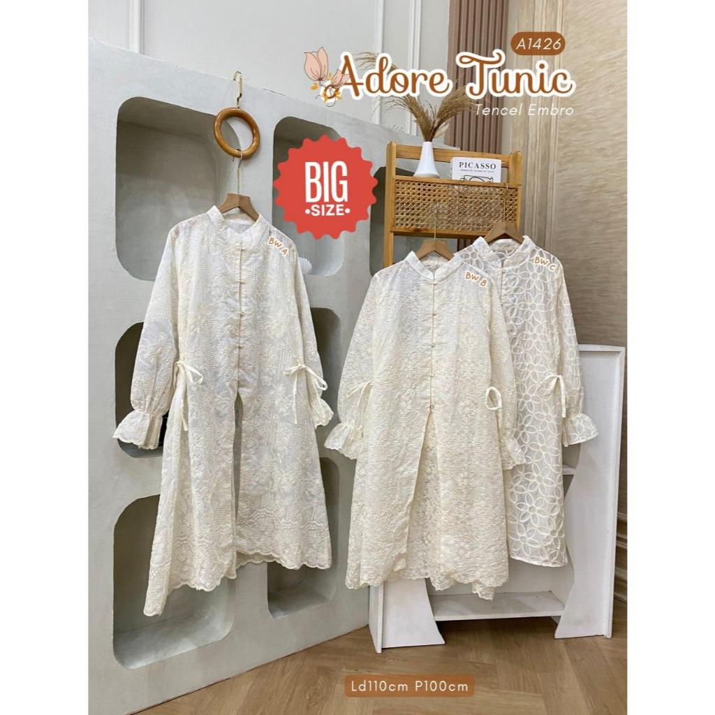 ADORE TUNIC KATBOL PEPERSILK TENCEL EMBRO KOREAN STYLE