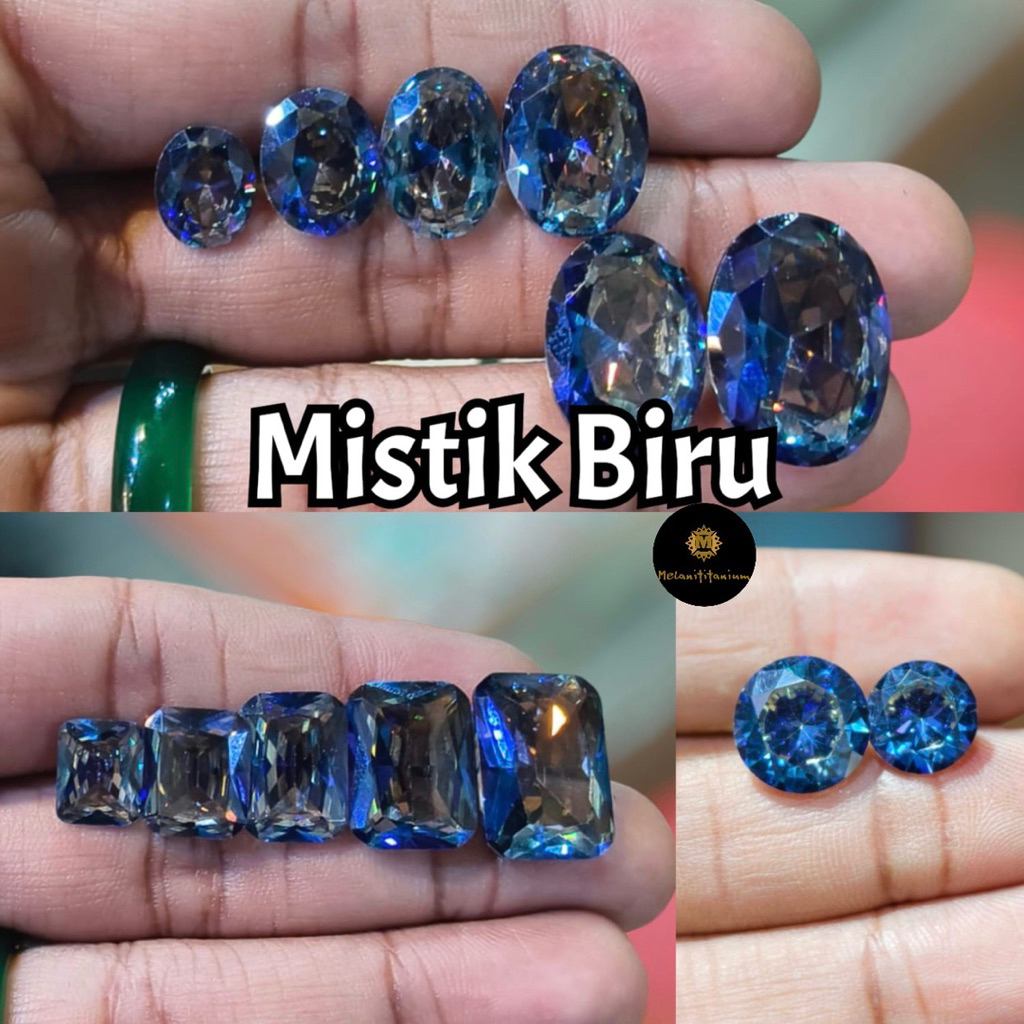 [HANYA BATU] Batu Permata Mistik Biru Quartz