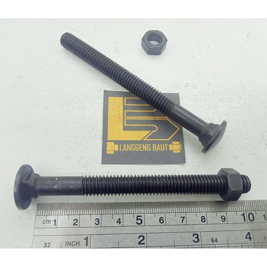 Baut CB 3/8 x 4 / Baut Bak Truk / Pagar 10mm Panjang 10 cm