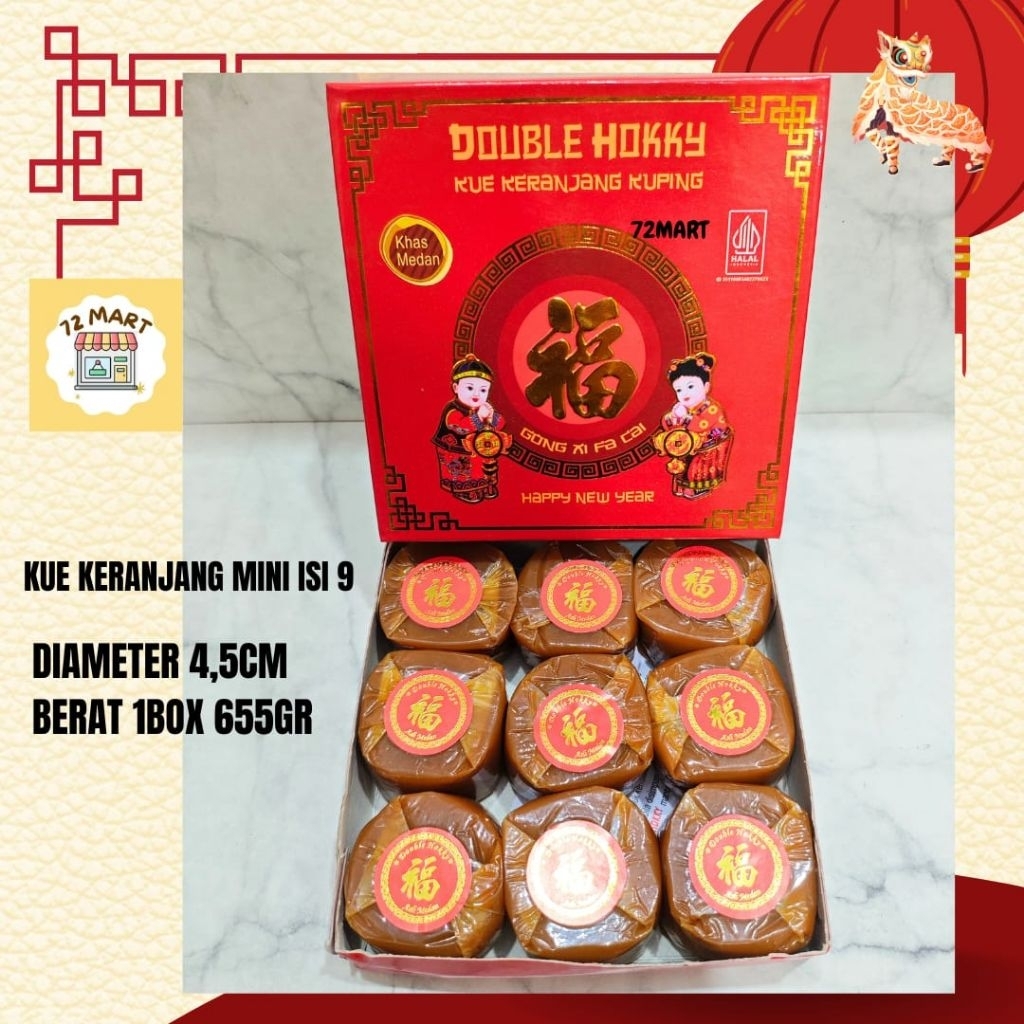 PROMO BUY 1GET 1. Kue Keranjang Imlek Sincia Kuping Medan Double Hokky [9pcs, ukuran mini] | DodoL M