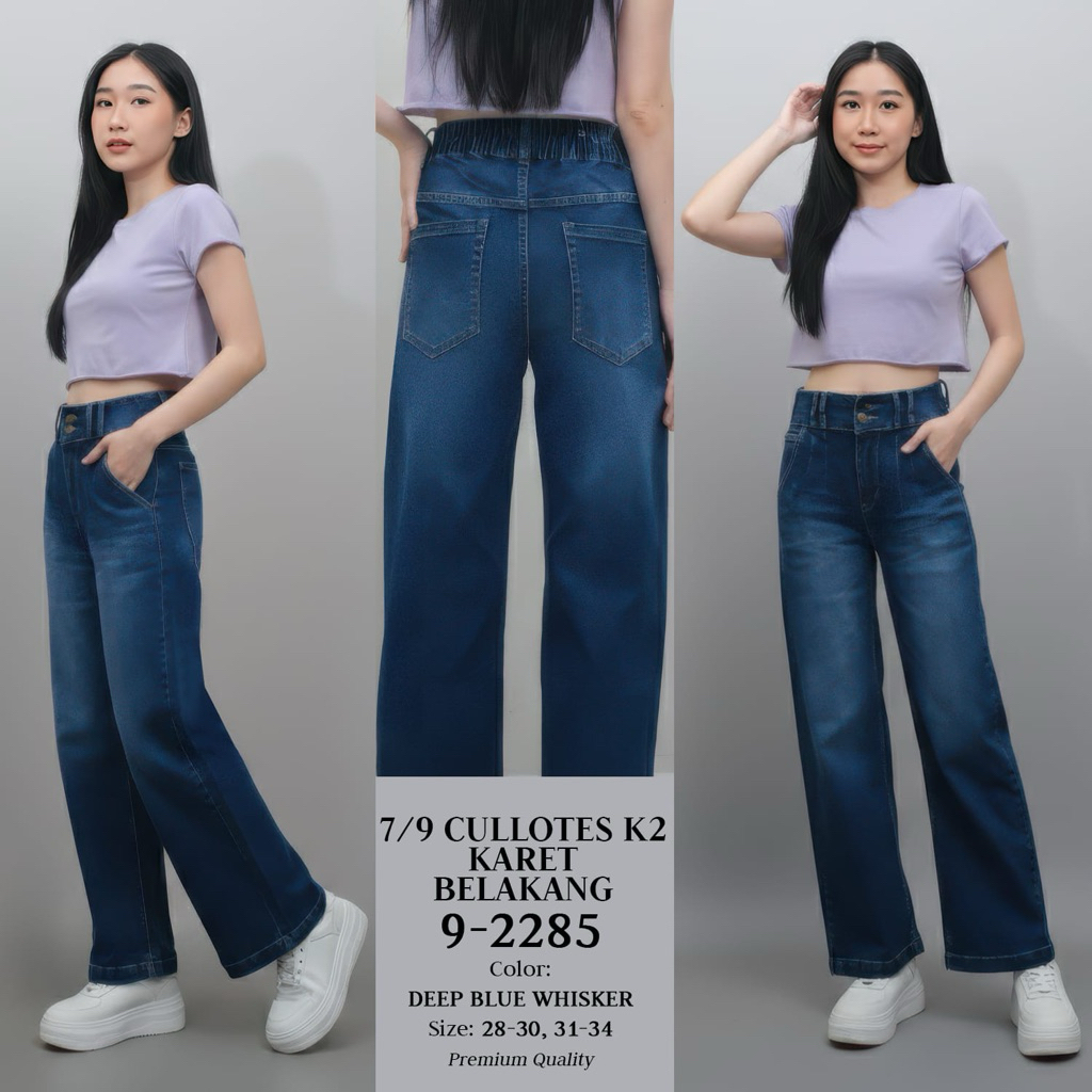 FELINO KULOT 7/9 KARET BELAKANG DEEP BLUE WHISKER