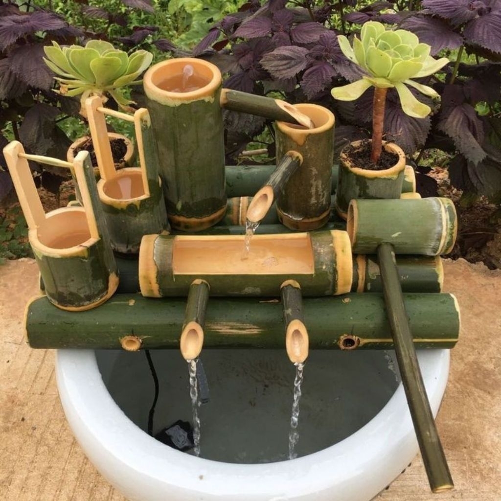 pancuran air kolam ikan minimalis dekorasi akuarium termurah