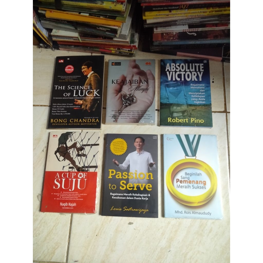 Buku Pengembangan Diri, SCIENCE OF LUCK, KEAJAIBAN MIMPI, ABSOLUTE VICTORY, A CUP of SUJU, PASSION T