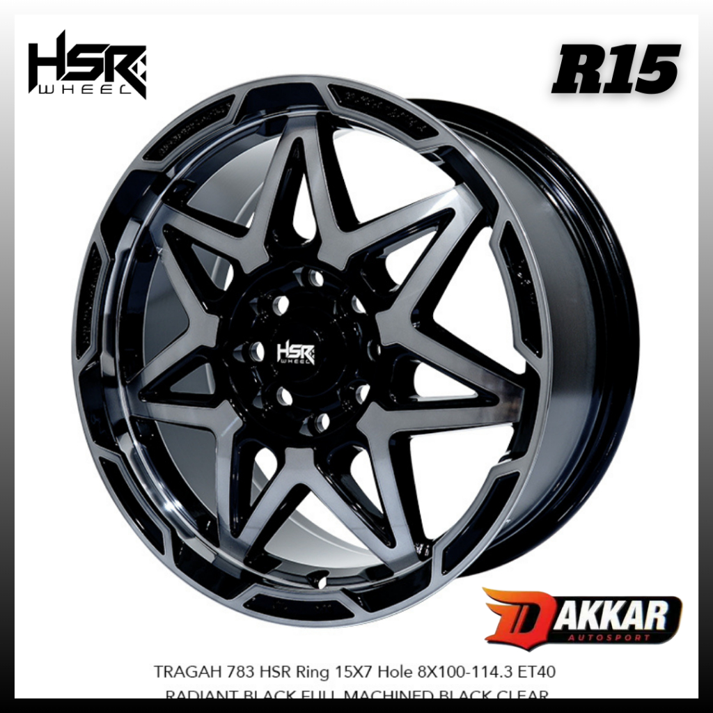 VELG MOBIL RACING HSR TRAGAH R15 UNTUK AVANZA XENIA LIVINA BRIO CALYA VELG MOBIL R15 RATA BODY