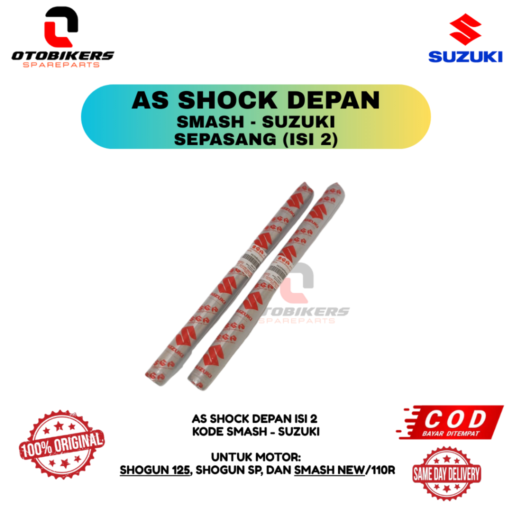 AS SHOCK Depan SUZUKI SMASH  isi 2 pcs Sepasang ORI Shogun 125, Shogun SP, Smash New/110R