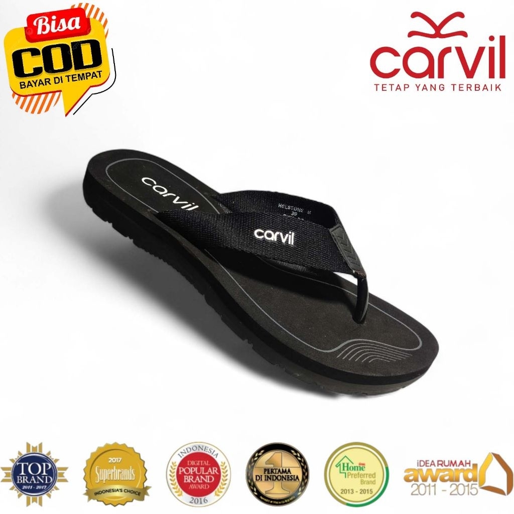 SANDAL PRIA DAN WANITA CARVIL ORIGINAL MODEL JEPIT TALI KUAT ANTI SLIP MOTIF RANDOM