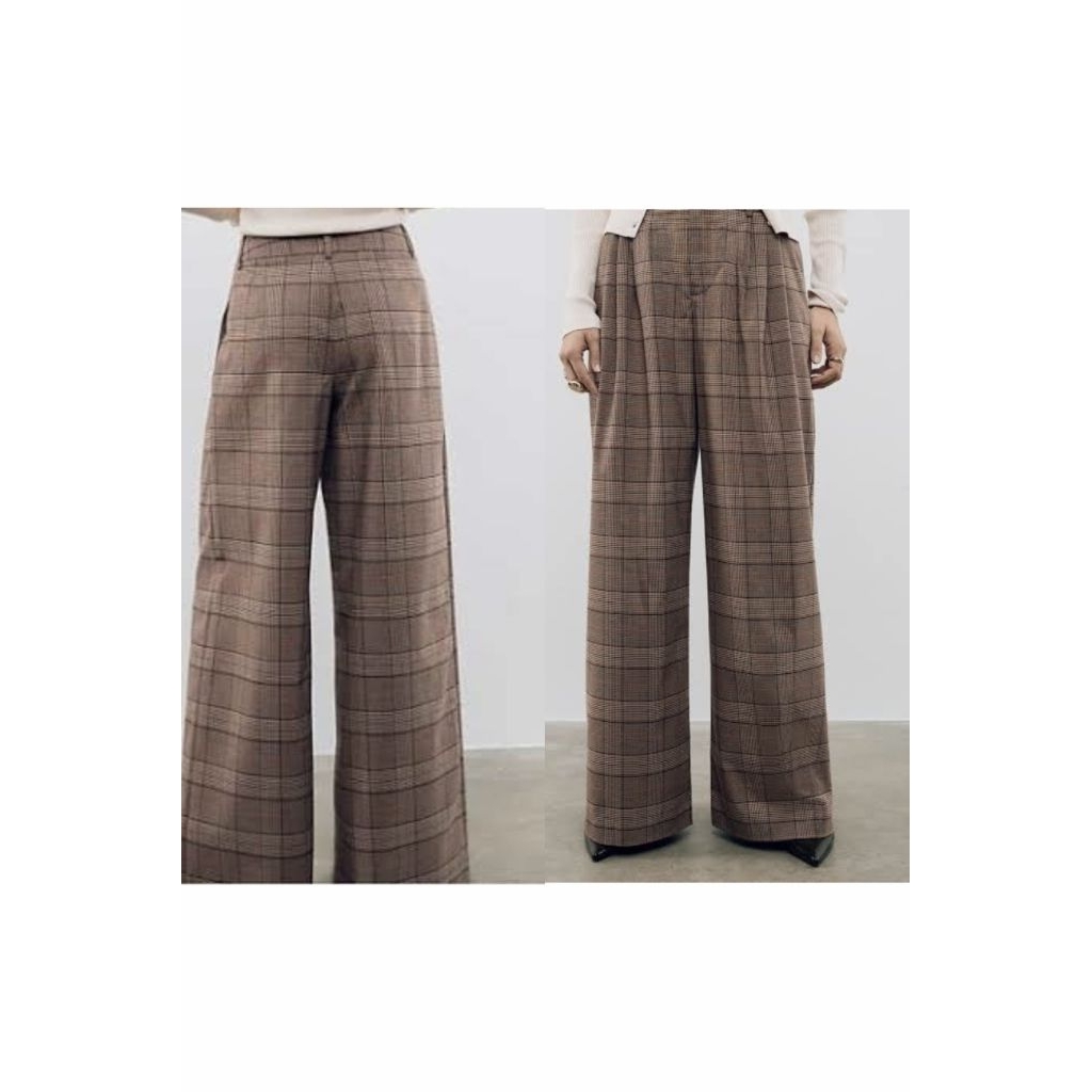 Gu tartan pants free belt