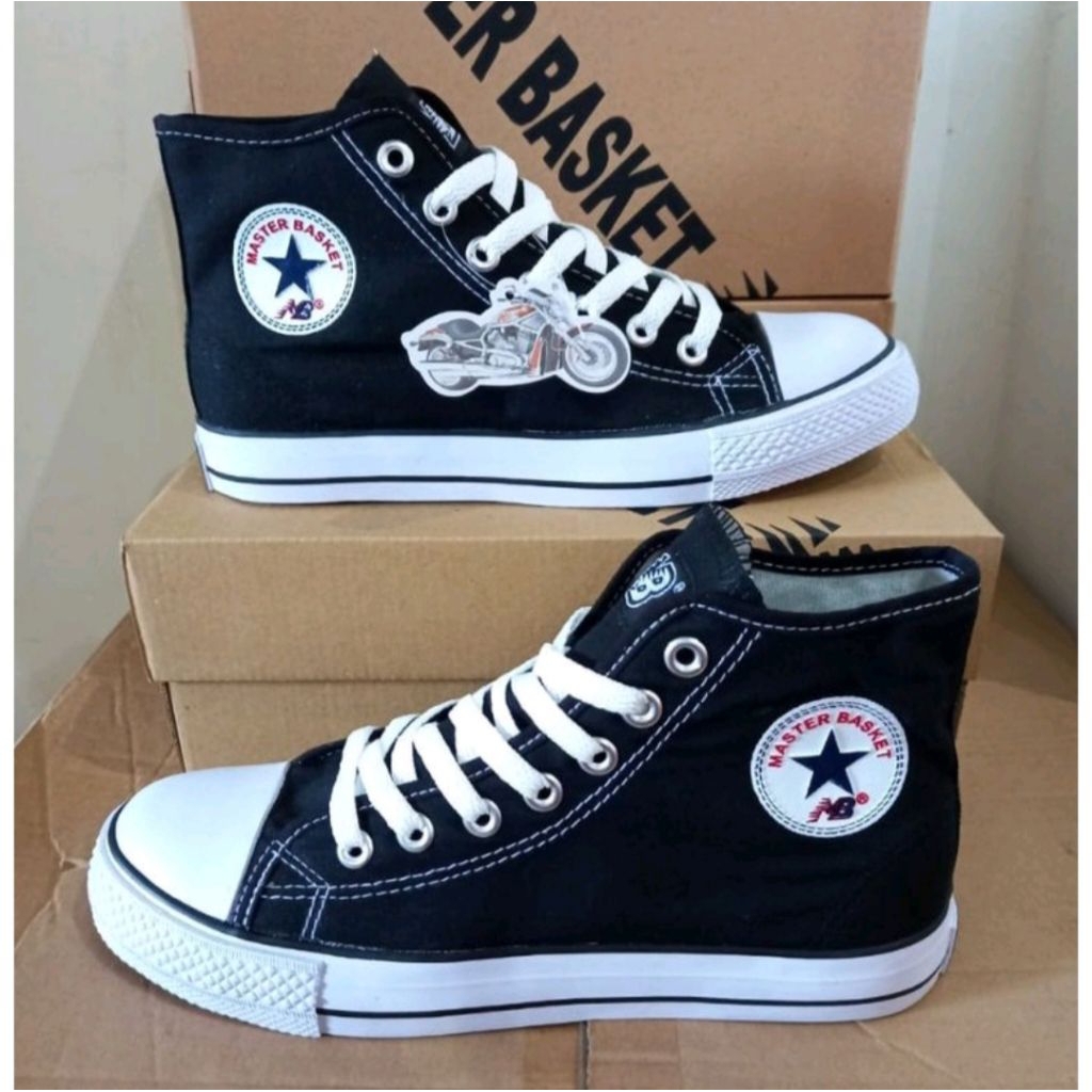 SEPATU SEKOLAH MB (Master Basket) Hitam Putih