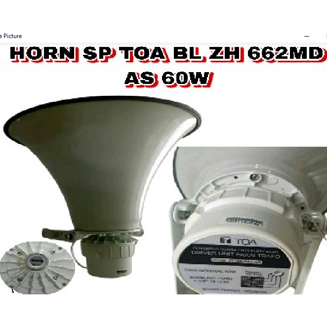 HORN SPEAKER TOA BL ZH  662MD AS  60 WATT