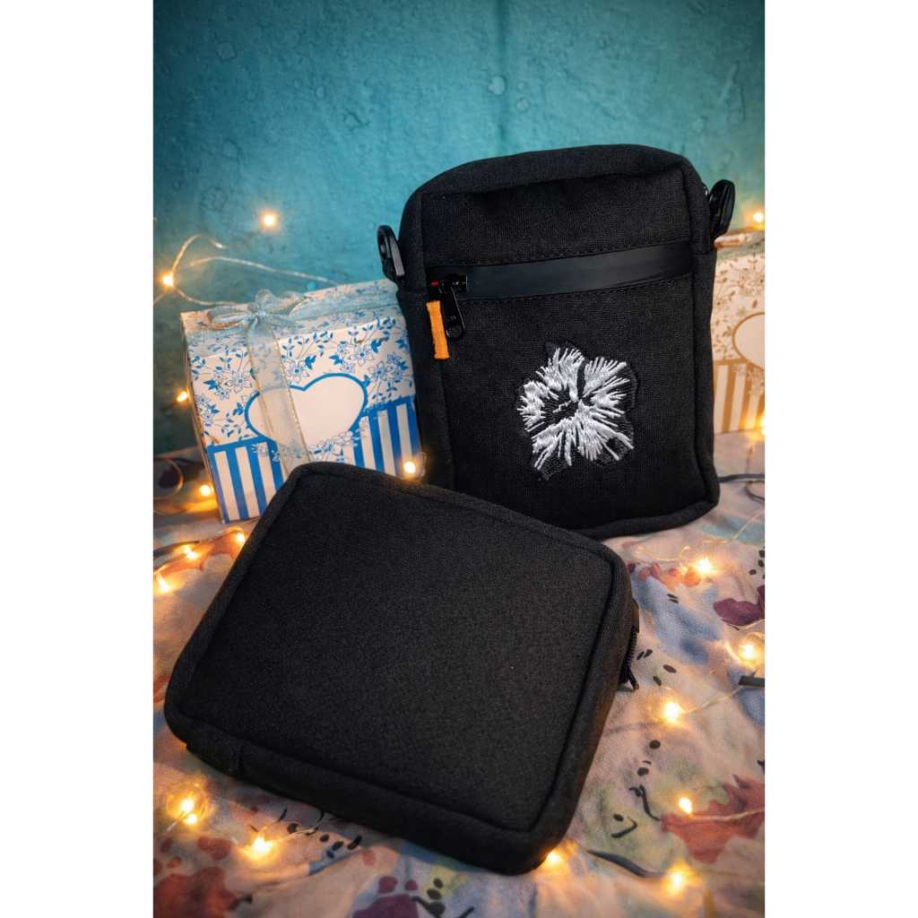 SLINGBAG MINI Canvas 2 Ruang Multifungsi Ukuran 17x20x5cm Tas Selempang pria wanita