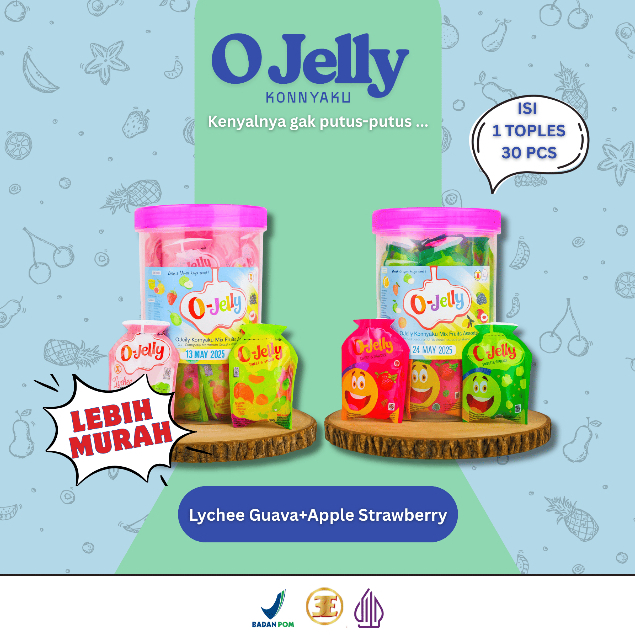 Promo/Sale/Murah/O Jelly/Jeli/Ager Konnyaku/Satu Toples Isi 30 Pcs/ Harga Dua Toples Lebih Murah