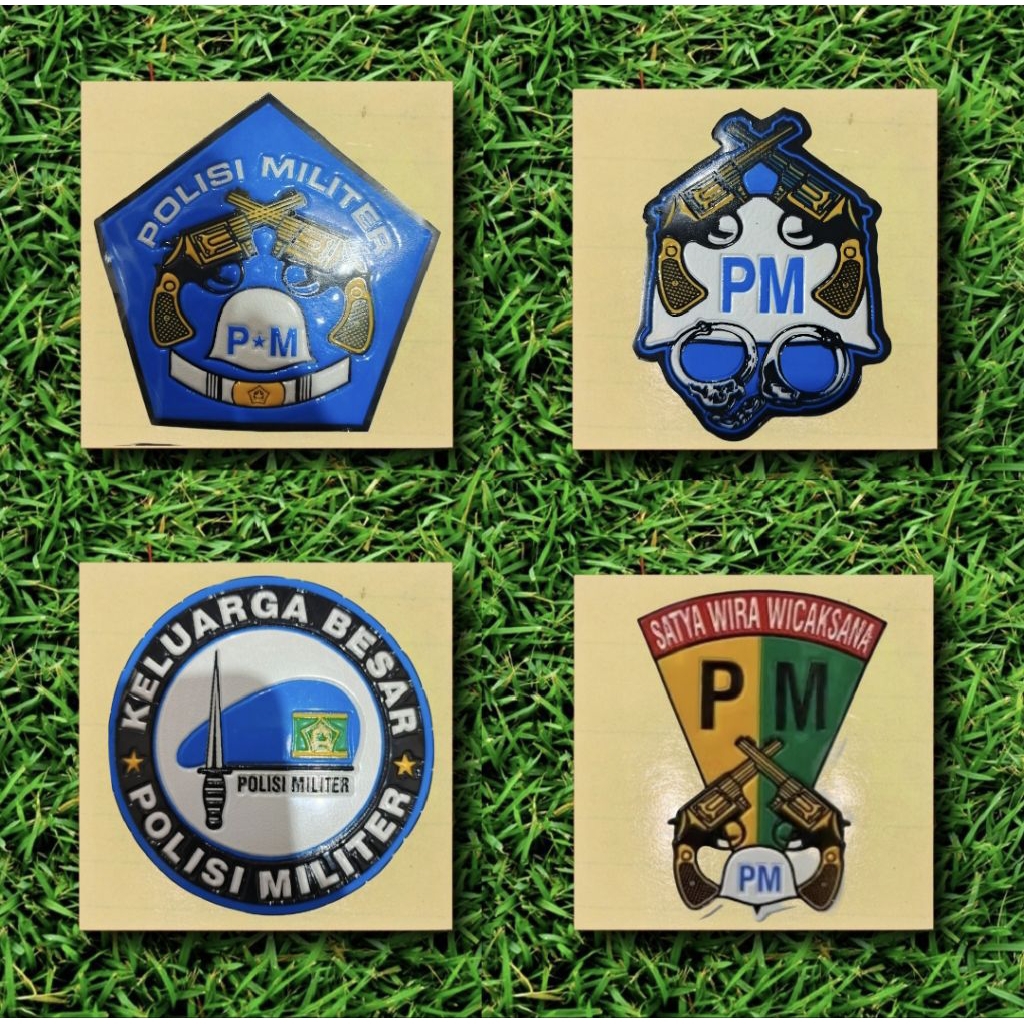 stiker embos/stiker timbul/stiker embos logo polisi militer/polisi militer baret bulat/polisi milite
