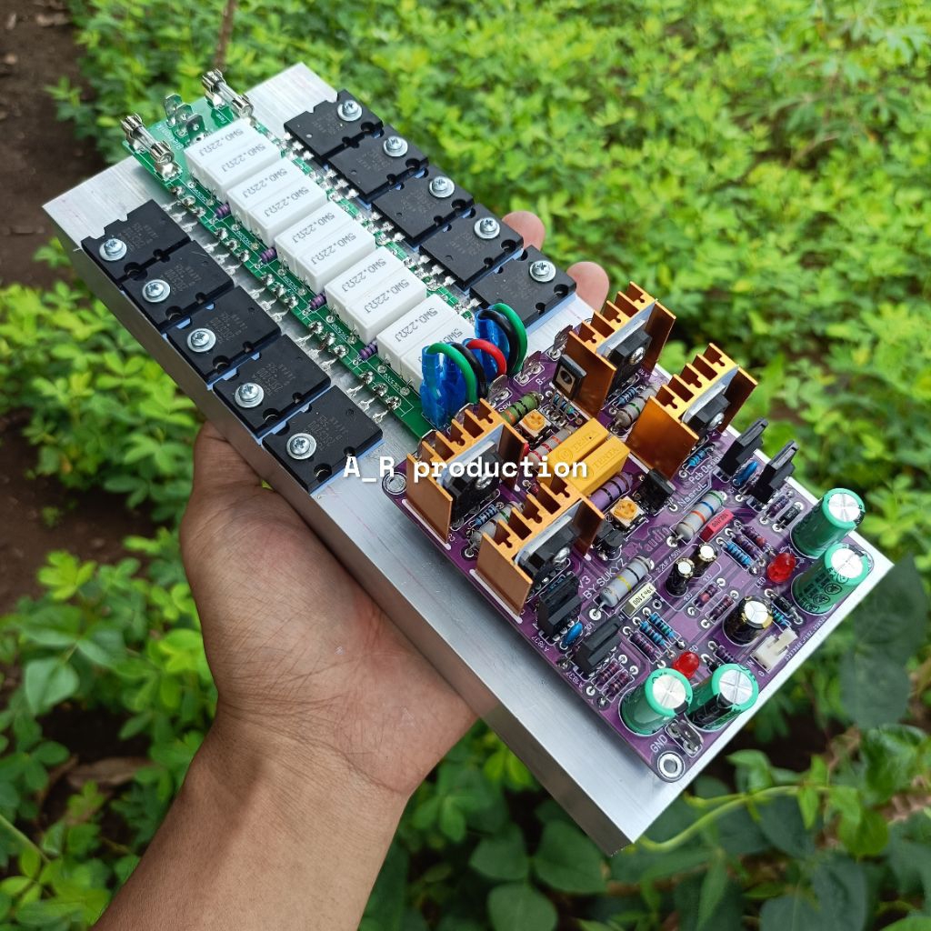 Driver power MCRD V3 dobel layer fullset heatsink sirip tebal 4mm tr final toshiba 524 tinggal colok