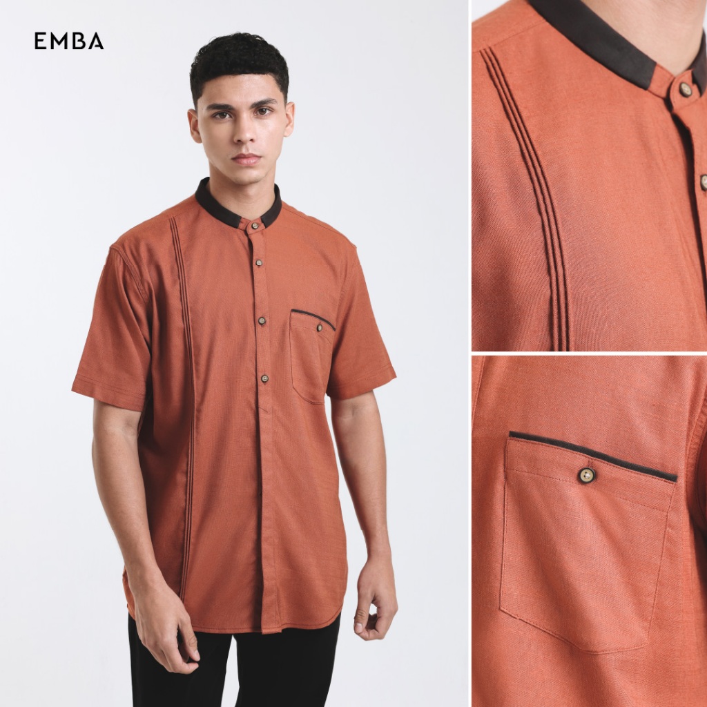 Emba Denim - Arsalan Kemeja Koko Pria Premium Casual Lengan Pendek Regular