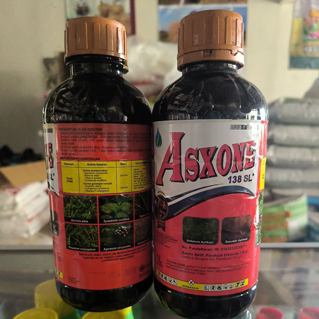 herbisida kontak langsung kering Asxone lebih tinggi dari pilarquat  1lt